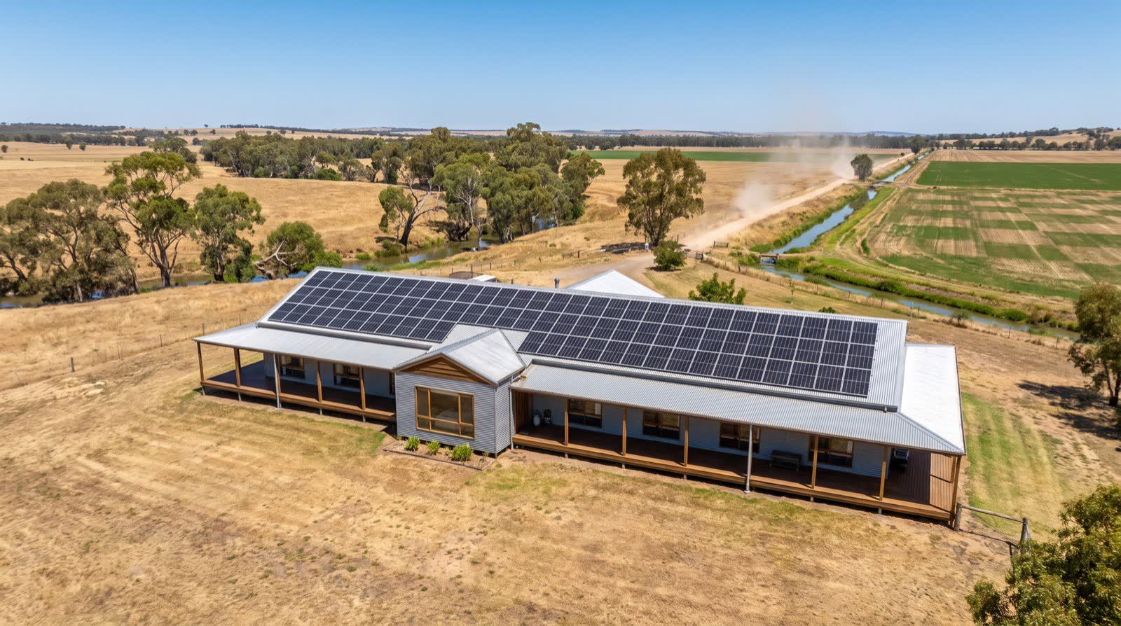 Rooftop solar on a home in Cobram, the Murray River