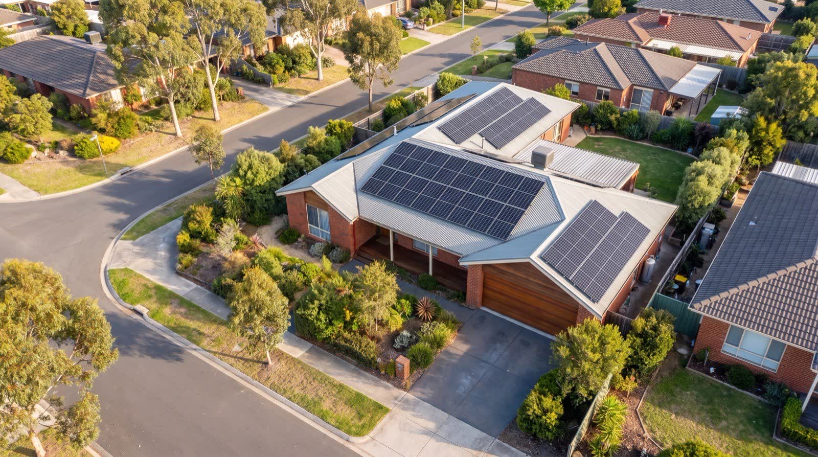Rooftop solar on a home in Berwick, Melbourne's outer south-east