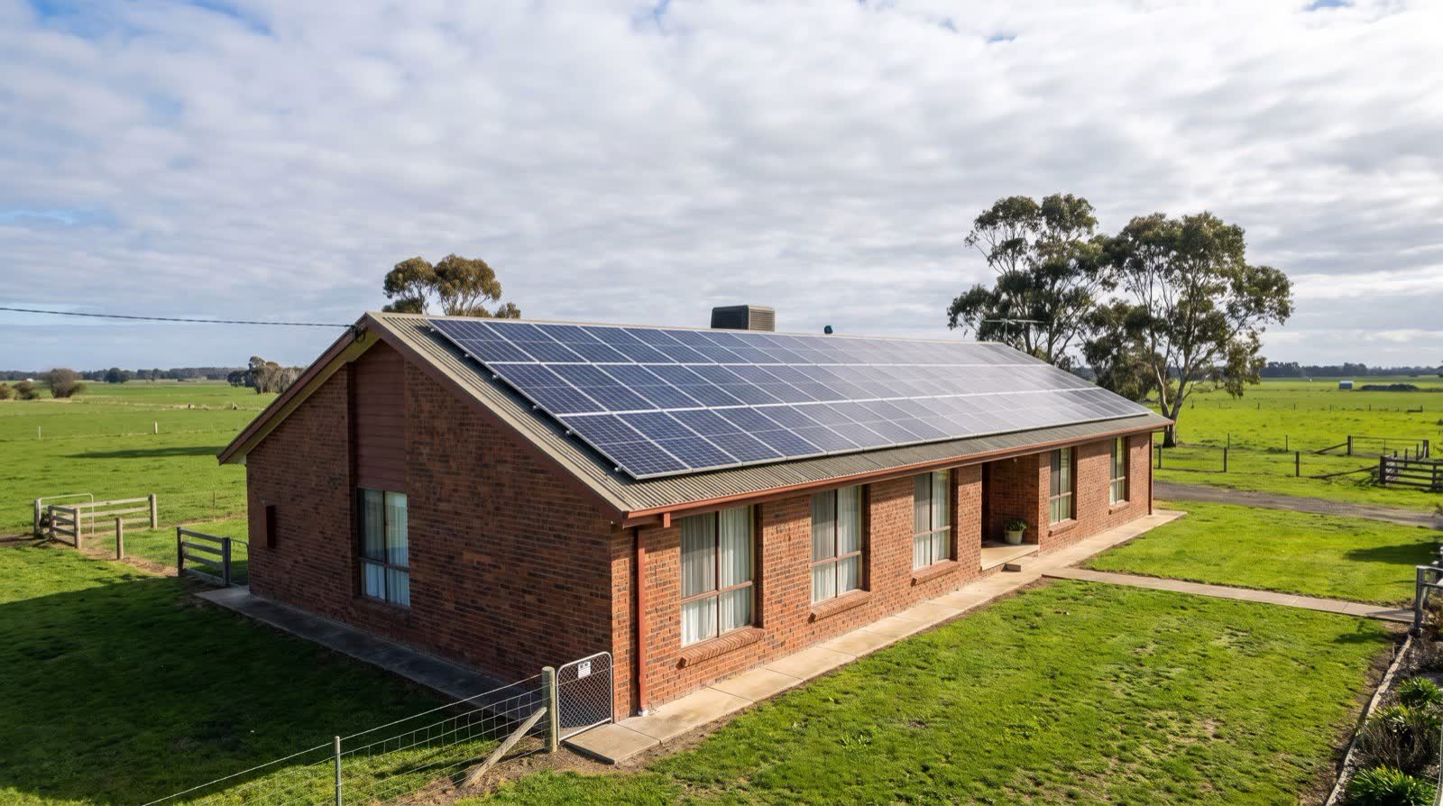 Rooftop solar on a home in Sale, central Gippsland