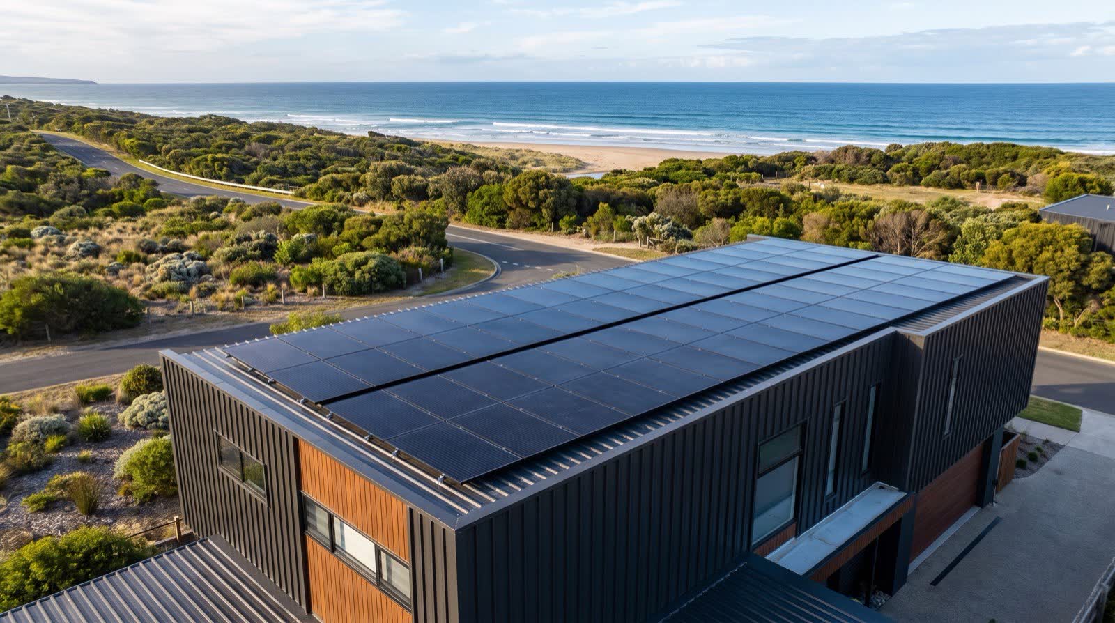 Rooftop solar on a home in Torquay, the Surf Coast