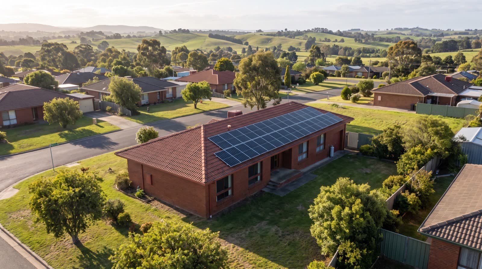 Rooftop solar on a home in Traralgon, the Latrobe Valley